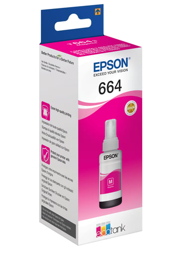 Epson T6643 EcoTank Ink Bottle - Magenta 70ml