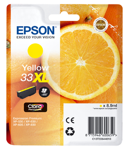 Epson 33XL High Capacity Yellow Ink Cartridge