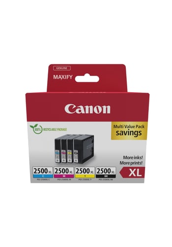 Canon PGI-2500XL High Capacity Ink Cartridge Multipack