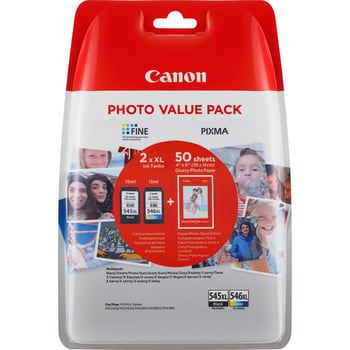 Canon PG545XL & CL546XL Ink and Paper Multipack