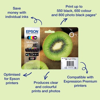 Epson 202 5 Colour Ink Cartridge Multipack