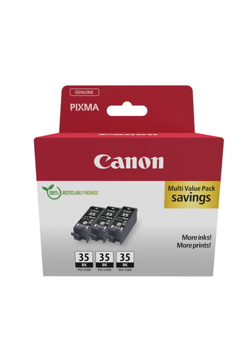 Canon PGI-35BK Black Ink Cartridge Triple Pack