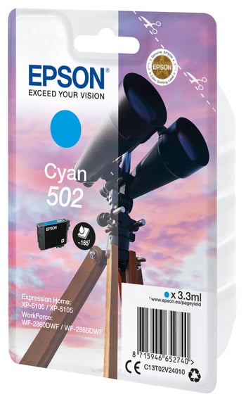Epson 502 Cyan Ink Cartridge