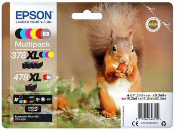 Epson 478XL/378XL High Capacity 6 Colour Ink Cartridge Multipack