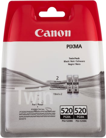 Canon PGI-520BK Black Ink Cartridge Twin Pack