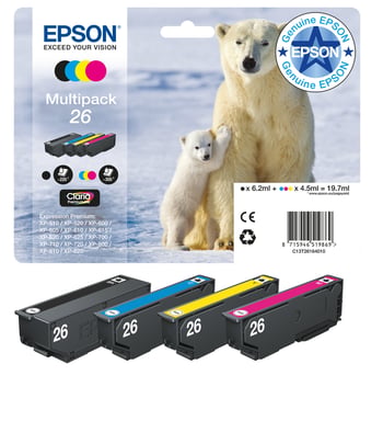 Epson 26 Ink Cartridge Multipack (B/C/M/Y)