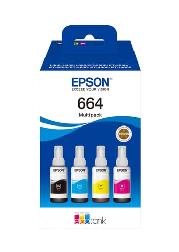 Epson 664 Ink Bottle Multipack (B/C/M/Y)