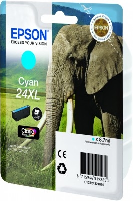 Epson 24XL Cyan Ink Cartridge 740 pages