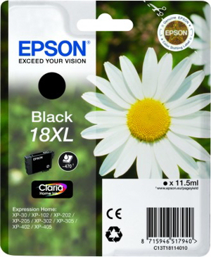 Epson T1811 18XL High Capacity Black Ink Cartridge