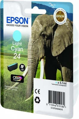 Epson 24 Light Cyan Ink Cartridge 360 pages