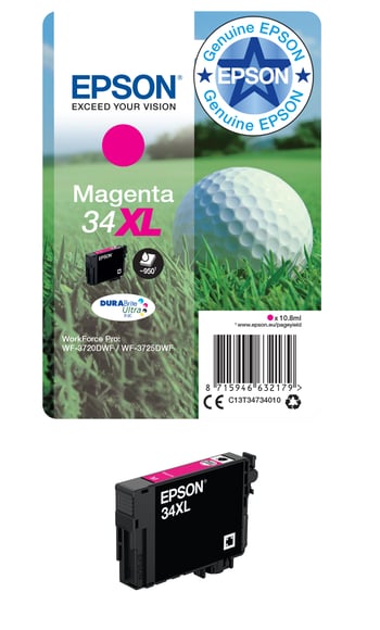 Epson 34XL High Capacity Magenta Ink Cartridge