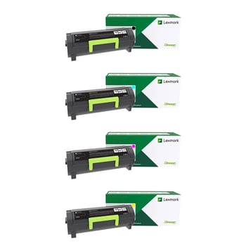 Lexmark 20N2HK0 High Capacity Return Program Toner Value Pack (B/C/M/Y)