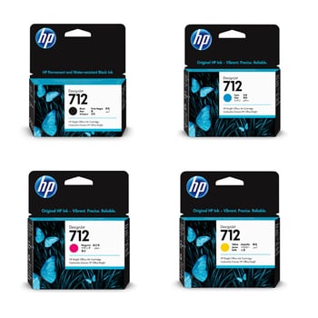 HP 712 Ink Cartridge Multipack (B/C/M/Y)