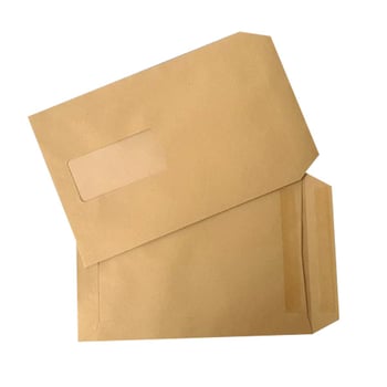 C5 Envelopes Window Self Seal - 90gsm - Manilla (Pack of 500)