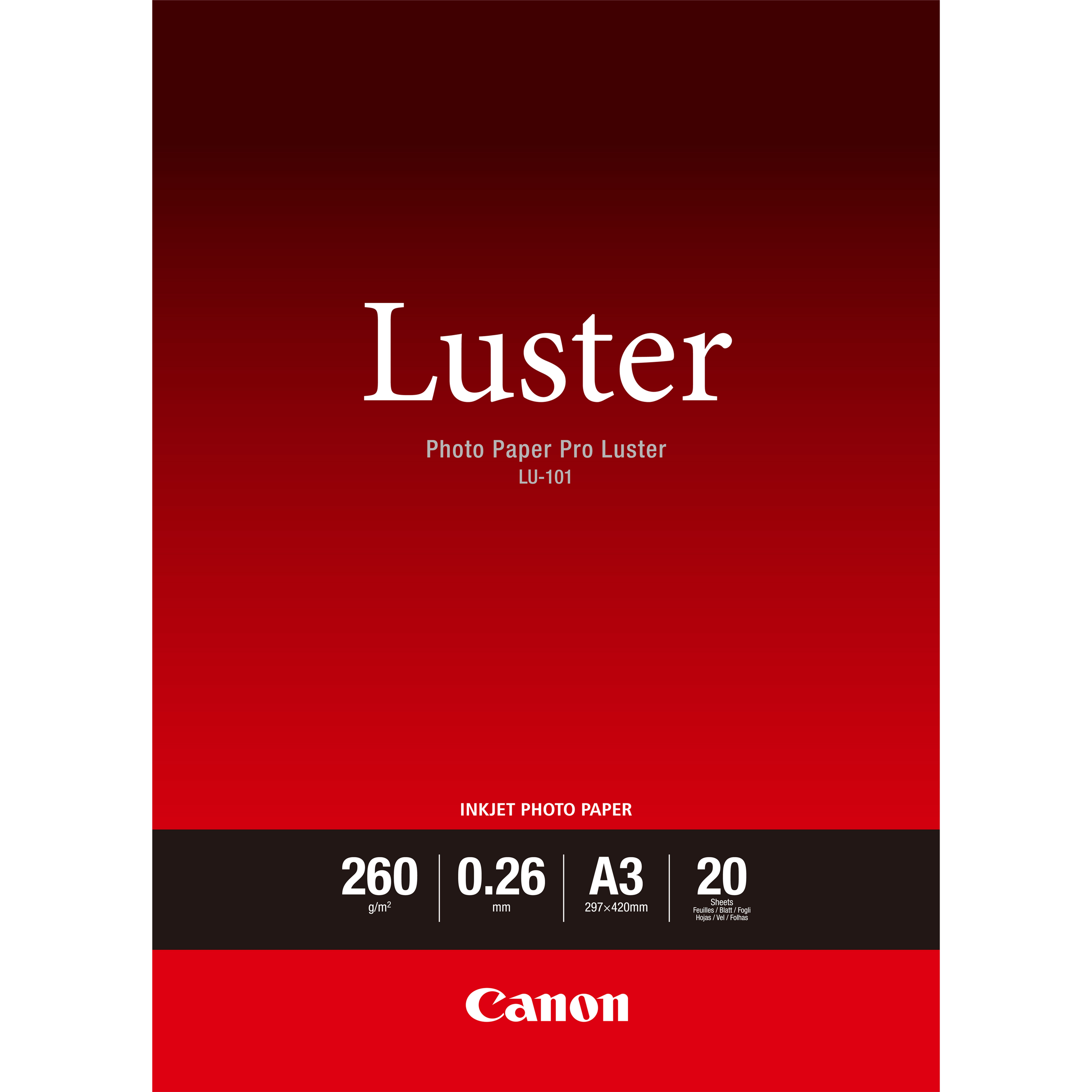Original Canon LU-101 A3 Luster Photo Paper 260gsm (20sh)