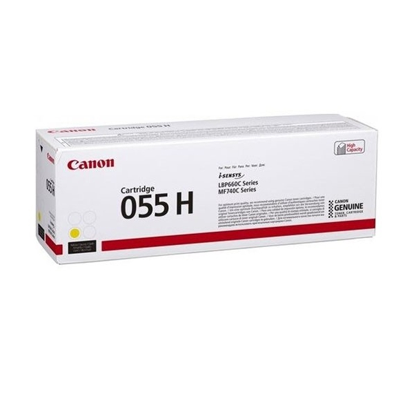 Canon 055H High Capacity Yellow Toner Cartridge