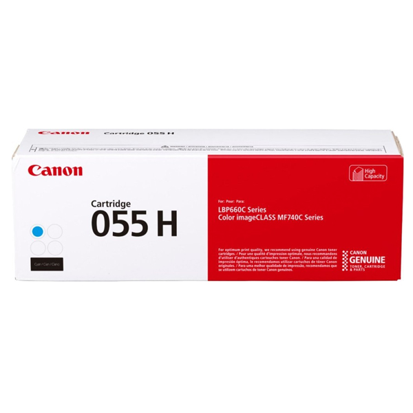 Canon 055H High Capacity Cyan Toner Cartridge 