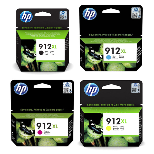 HP 912XL High Capacity Ink Cartridge Multipack (B/C/M/Y)