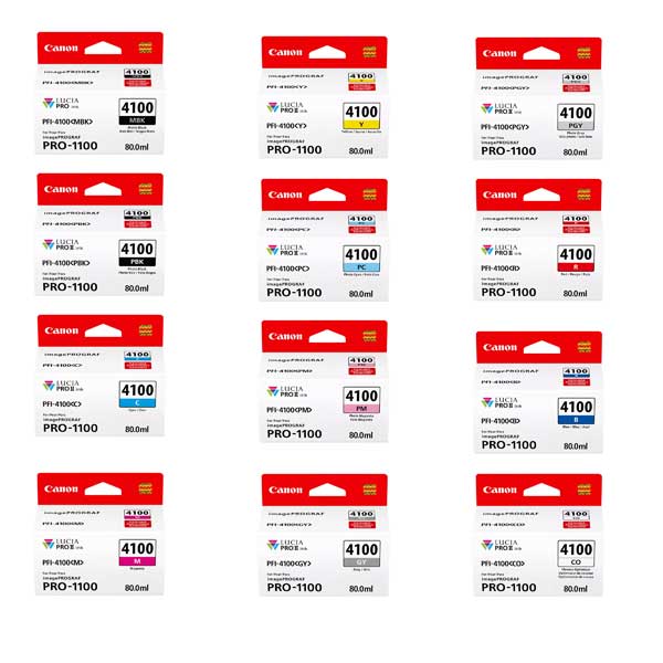 Canon PFI-4100 Ink Cartridge Multipack