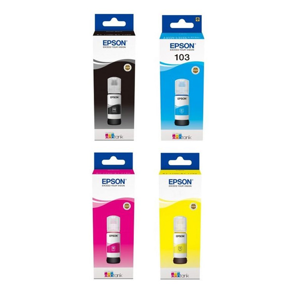 Epson 103 Ecotank Ink Bottle Multipack (B/C/M/Y)