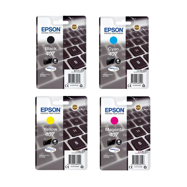 Epson 407 Ink Cartridge (B/C/M/Y)