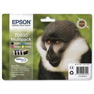 Epson T0895 Colour Ink Cartridge Multipack (B/C/M/Y)