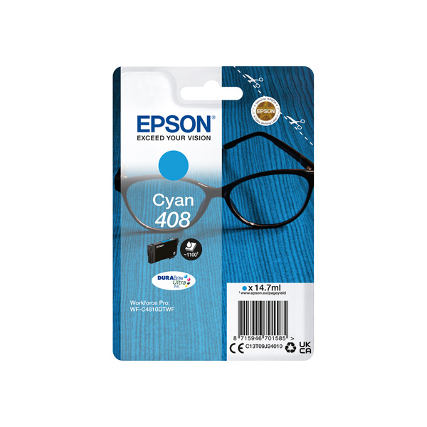 Epson Ultra 408 Cyan Ink Cartridge