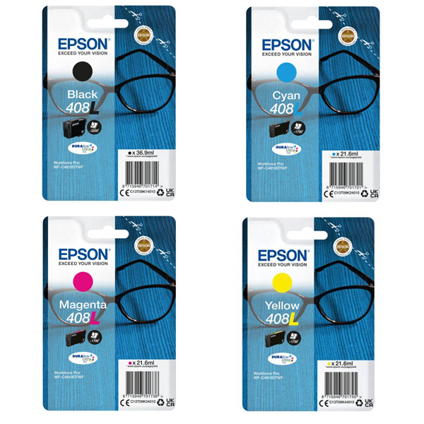 Epson Ultra 408L High Capacity Ink Cartridge Multipack (B/C/M/Y)