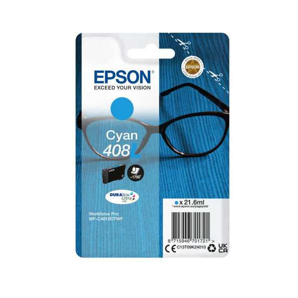 Epson Ultra 408L High Capacity Cyan Ink Cartridge