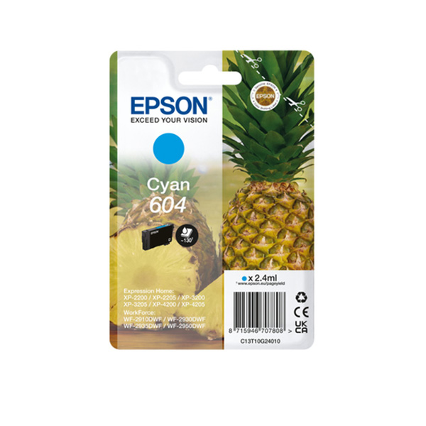 Original Epson 604 Cyan Ink Cartridge