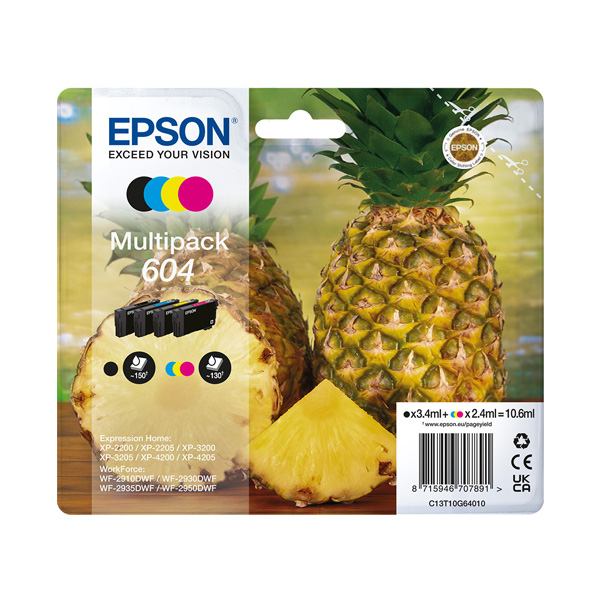 Epson 604 Ink Cartridge Multipack (B/C/M/Y)