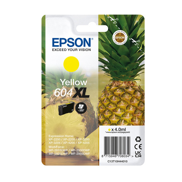 Epson 604XL High Capacity Yellow Ink Cartridge 