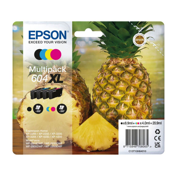 Epson 604XL High Capacity Ink Cartridge Multipack (B/C/M/Y) 