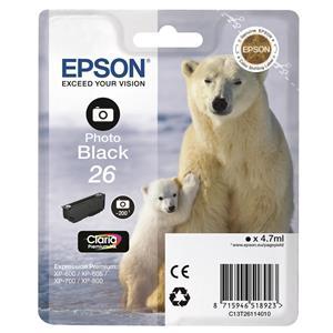 Original Epson 26 Photo Black Ink Cartridge
