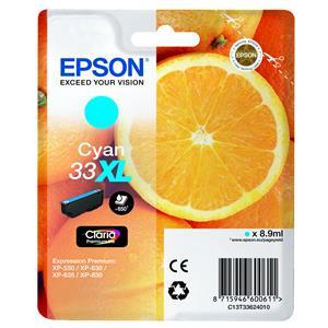 Epson 33XL High Capacity Cyan Ink Cartridge