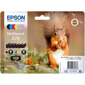 Epson 378  6 Colour Ink Cartridge Multipack 
