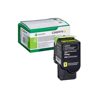 Lexmark C242XY0 Extra High Capacity Yellow Toner Cartridge