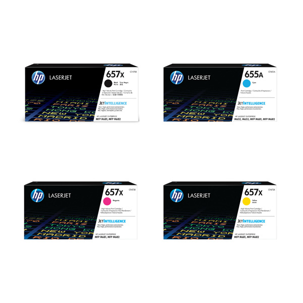 HP 657X High Capacity Toner Value Multipack (B/C/M/Y)