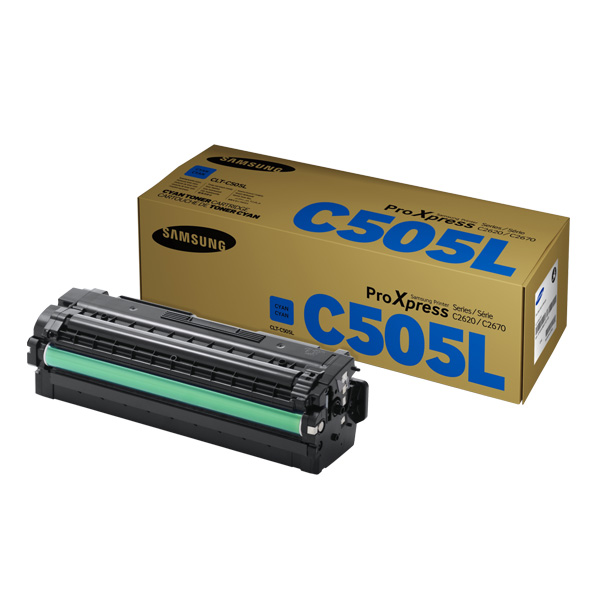 original samsung clt-c505l cyan toner cartridge