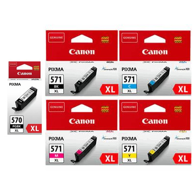 Compatible Canon PGI-570XL CLI-571XL Ink Cartridge Twin Multipack + Extra  PGI570XL Black - 13 Inks