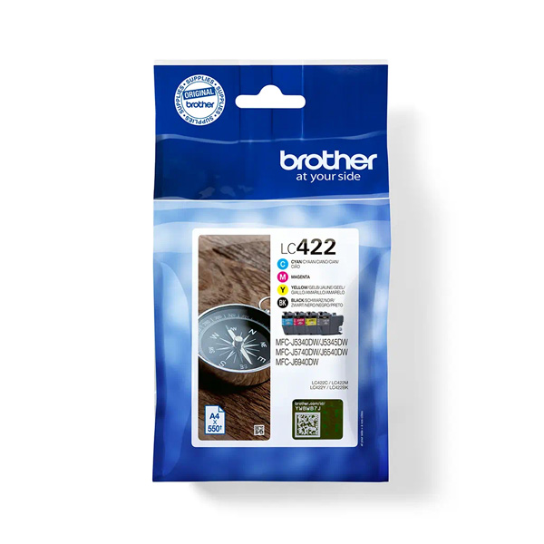 Brother LC422 Ink Cartridge Multipack (B/C/M/Y) 