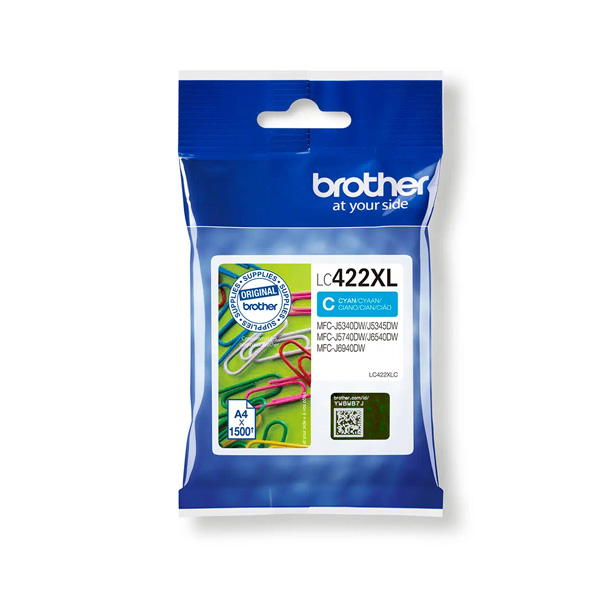 Brother LC422XLC High Capacity Cyan Ink Cartridge 