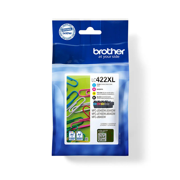 Brother LC422XL High Capacity Ink Cartridge Multipack (B/C/M/Y)