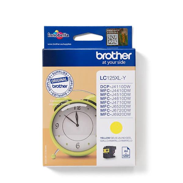 Brother LC125XLY High Capacity Yellow Ink Cartridge 