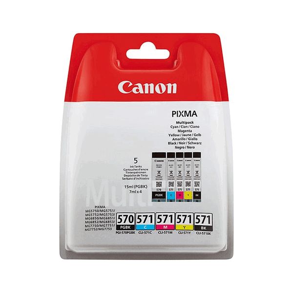 Canon PGI-570 & CLI-571 Ink Cartridge Multipack 