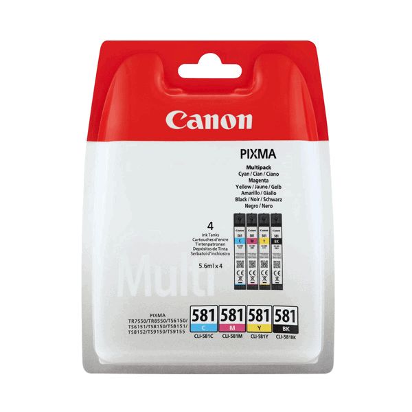 Canon CLI-581 Ink Cartridge Multipack (B/C/M/Y)