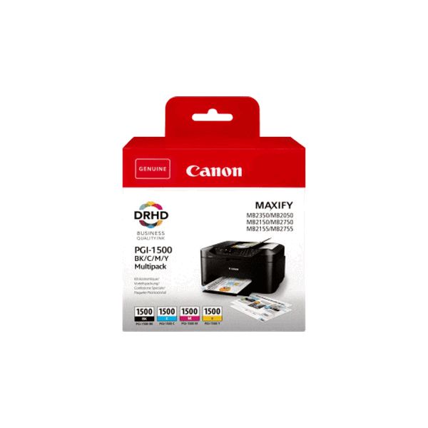 Canon PGI-1500 Ink Cartridge Multipack (B/C/M/Y) 