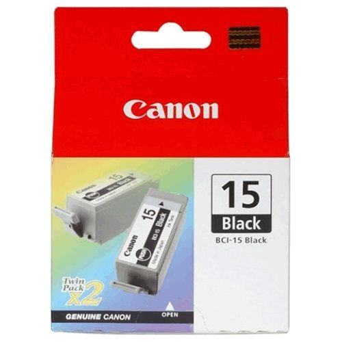 Canon BCI-15Bk Ink Tank Black (Twin Pack)