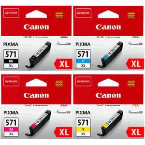 Canon CLI-571XL High Cap Ink Cartridge Multipack (B/C/M/Y) 