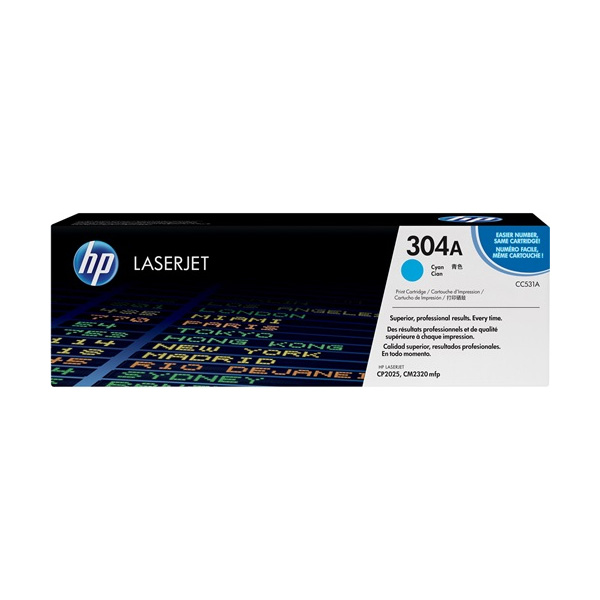 HP 304A Cyan Toner Cartridge (CC531A)
